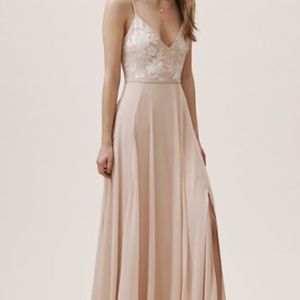Bridesmaid BHLDN Sadia Dress in Blush